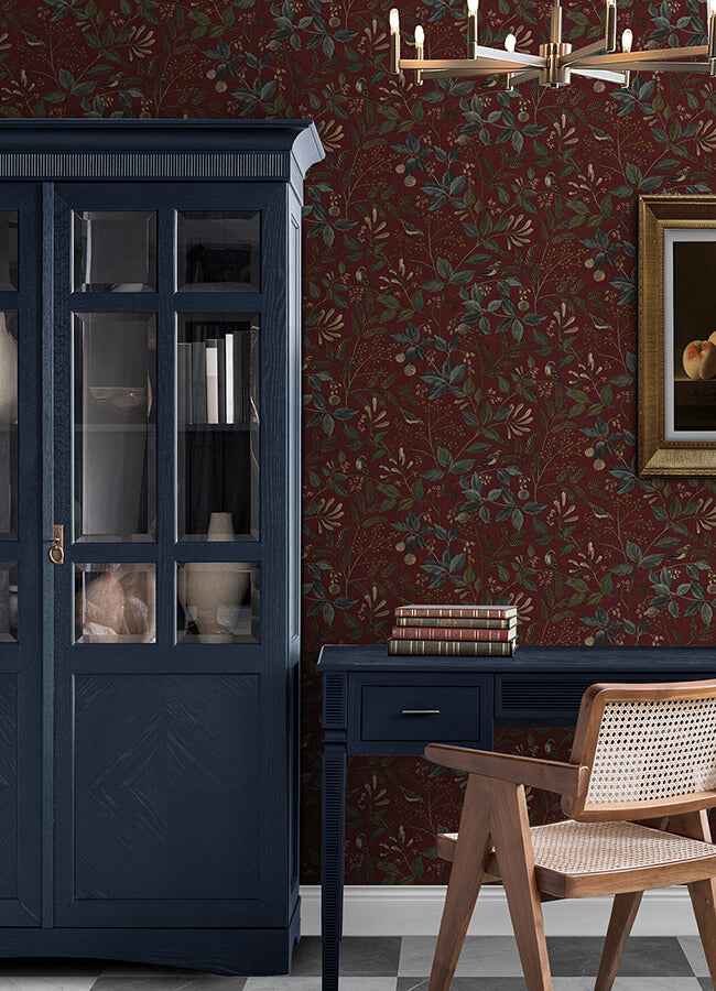 Emerson Crimson Peel & Stick Wallpaper - York Wallcoverings - CJS6340 - York Wallcoverings Wallpaper