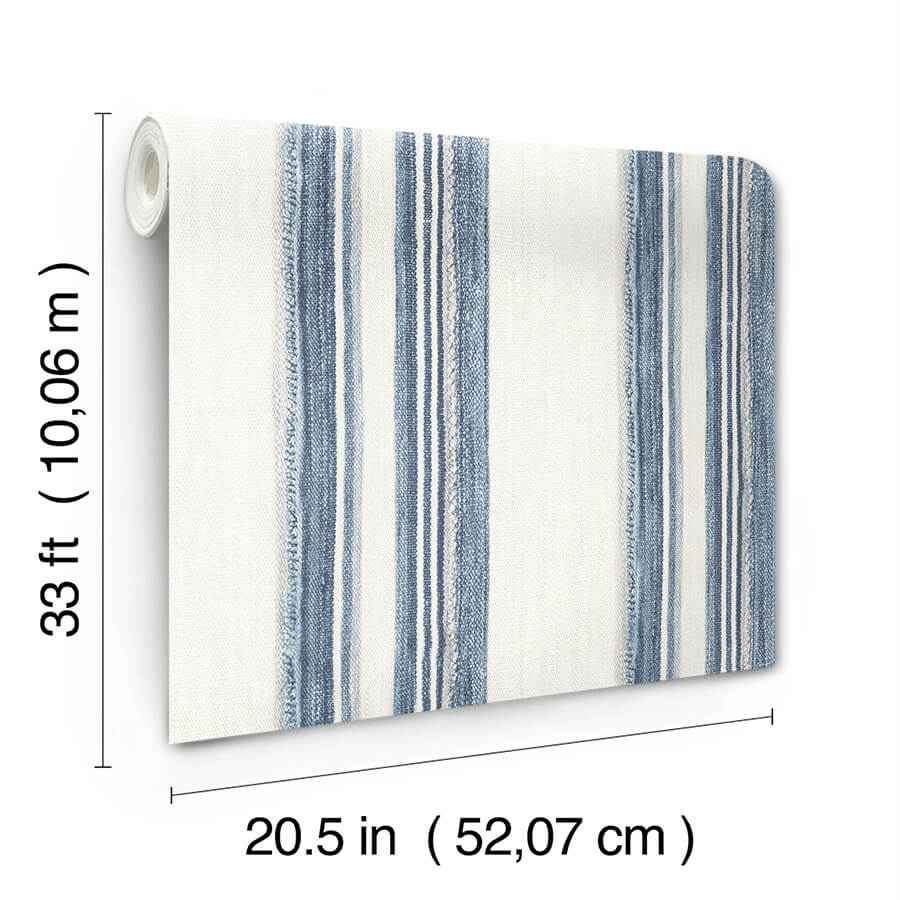Loom Spun Indigo Wallpaper - York Wallcoverings - 4142-72600 - York Wallcoverings Wallpaper