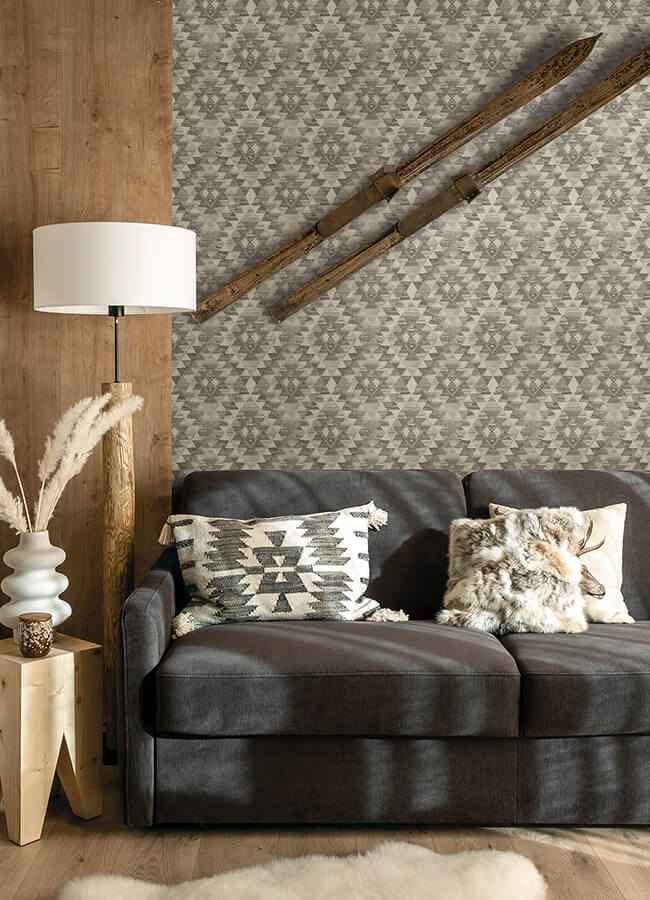 Montana Charcoal Wallpaper - York Wallcoverings - 4142-72604 - York Wallcoverings Wallpaper