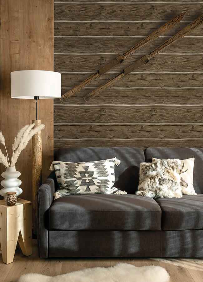 Lodgepole Dark Brown Wallpaper - York Wallcoverings - 4142-72613 - York Wallcoverings Wallpaper
