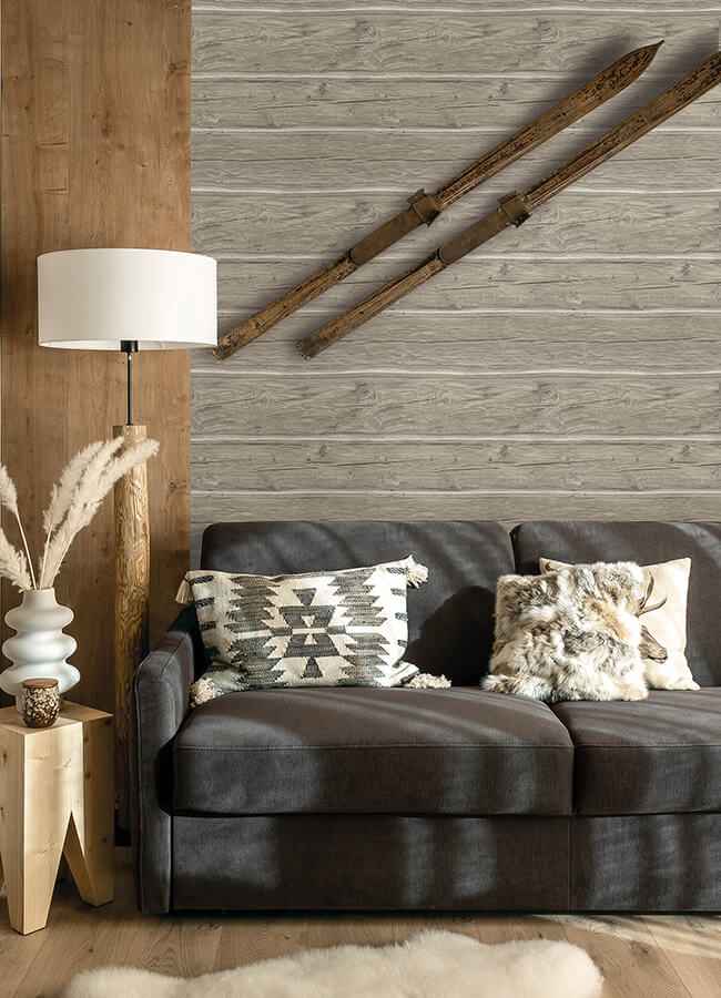 Lodgepole Grey Wallpaper - York Wallcoverings - 4142-72614 - York Wallcoverings Wallpaper