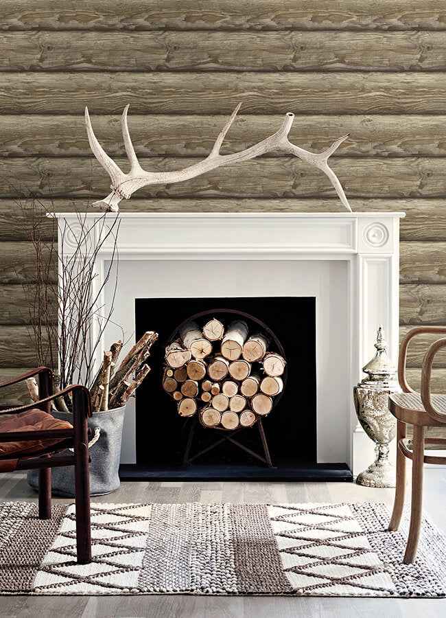 Bunkhouse Light Brown Wallpaper - York Wallcoverings - 4142-72617 - York Wallcoverings Wallpaper