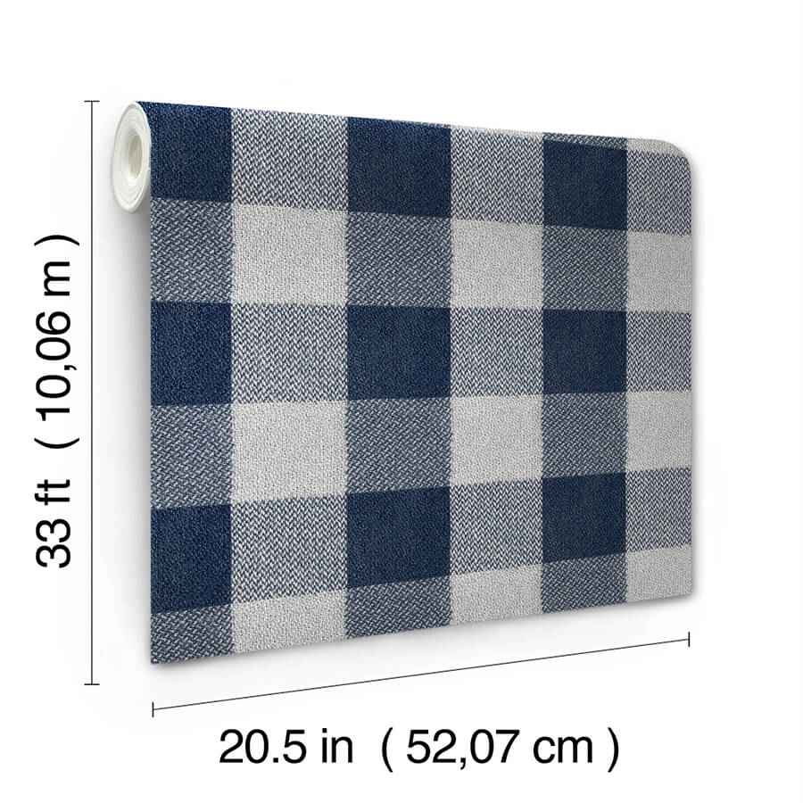 Lumberjack Navy Wallpaper - York Wallcoverings - 4142-72620 - York Wallcoverings Wallpaper