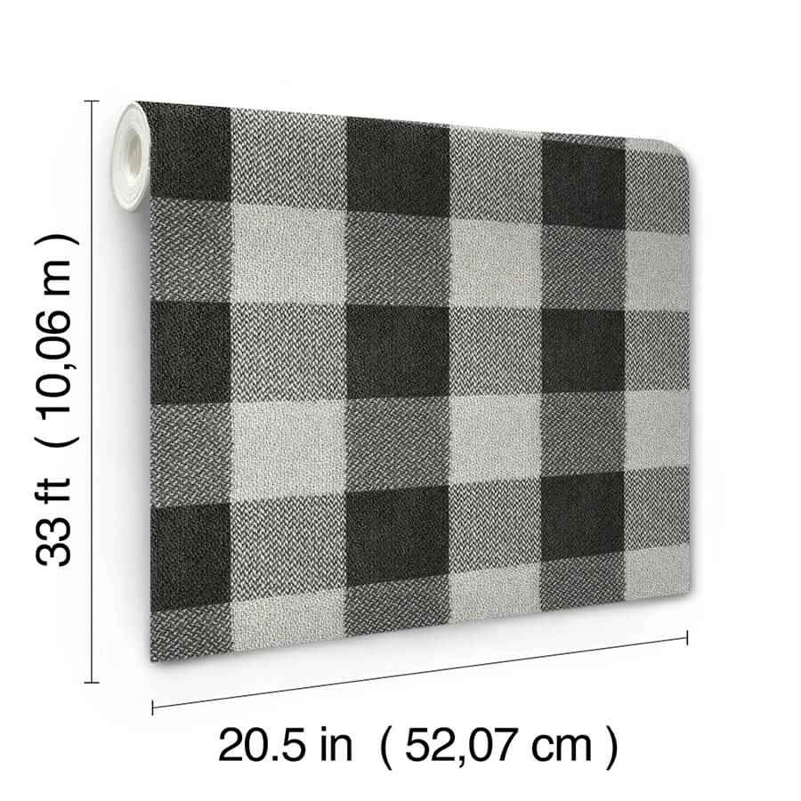 Lumberjack Black Wallpaper - York Wallcoverings - 4142-72622 - York Wallcoverings Wallpaper