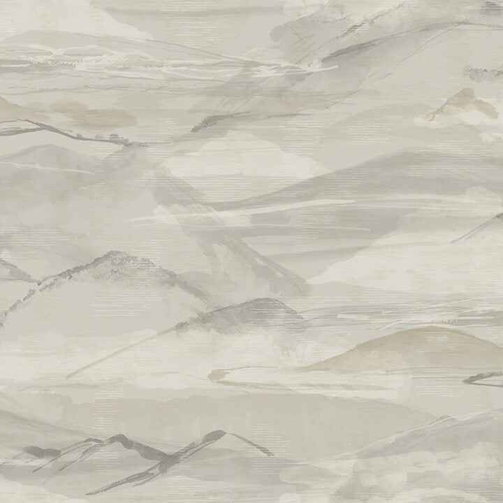 Bozeman Mountains Grey Wallpaper - York Wallcoverings - 4142-72626