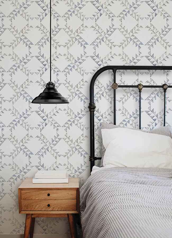 Scrap Quilt Denim Wallpaper - York Wallcoverings - 4142-72628 - York Wallcoverings Wallpaper
