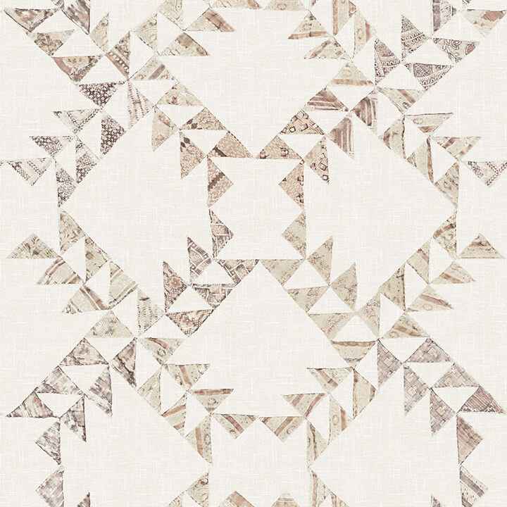 Scrap Quilt Brown Wallpaper - York Wallcoverings - 4142-72629 - York Wallcoverings Wallpaper