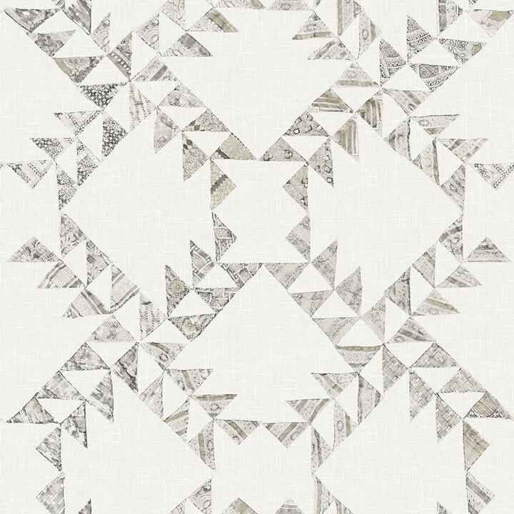 Scrap Quilt Grey Wallpaper - York Wallcoverings - 4142-72630 - York Wallcoverings Wallpaper