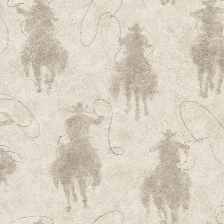 Stockman Silhouette Light Grey Wallpaper - York Wallcoverings - 4142-72638
