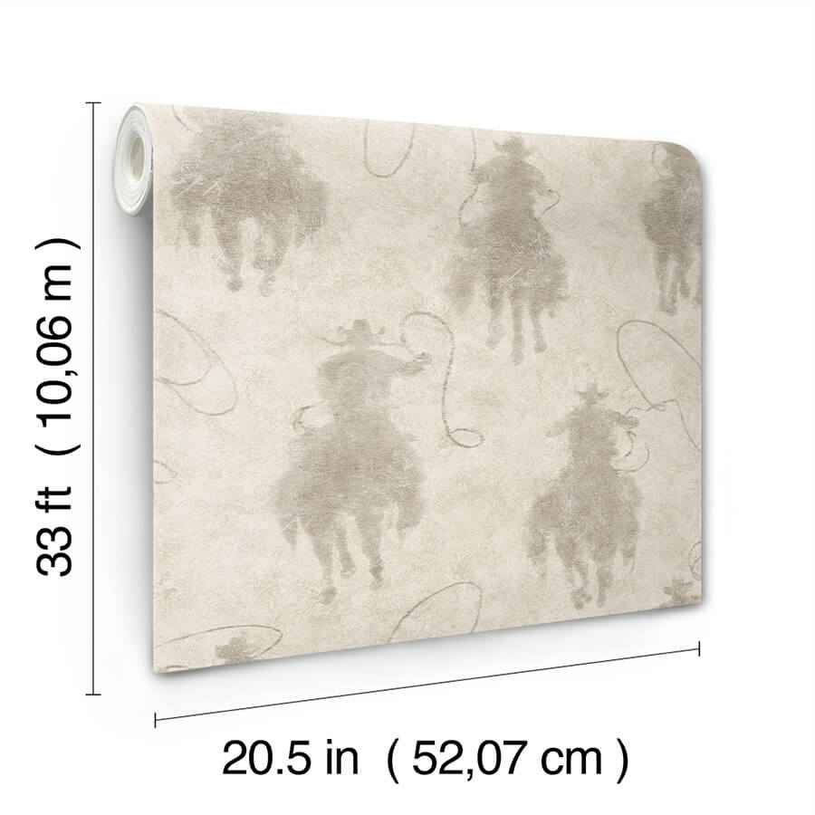 Stockman Silhouette Light Grey Wallpaper - York Wallcoverings - 4142-72638 - York Wallcoverings Wallpaper