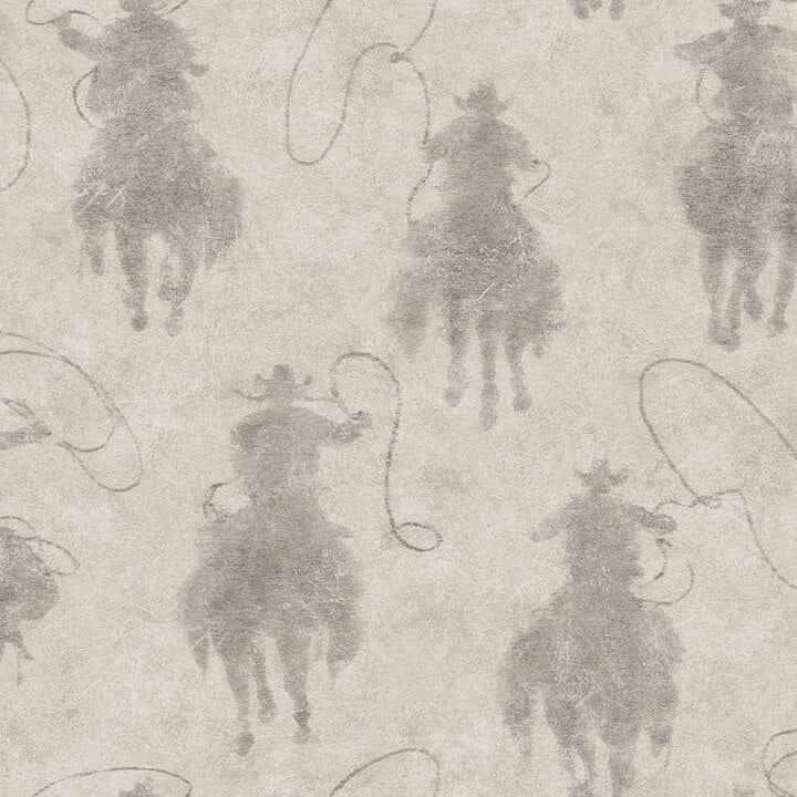 Stockman Silhouette Grey Wallpaper - York Wallcoverings - 4142-72639 - York Wallcoverings Wallpaper