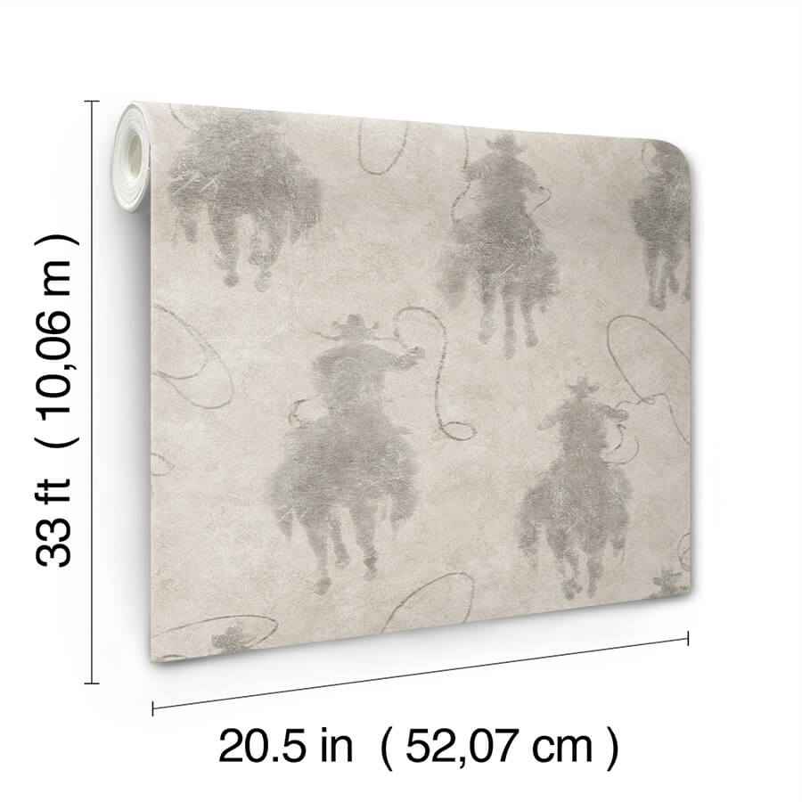 Stockman Silhouette Grey Wallpaper - York Wallcoverings - 4142-72639 - York Wallcoverings Wallpaper
