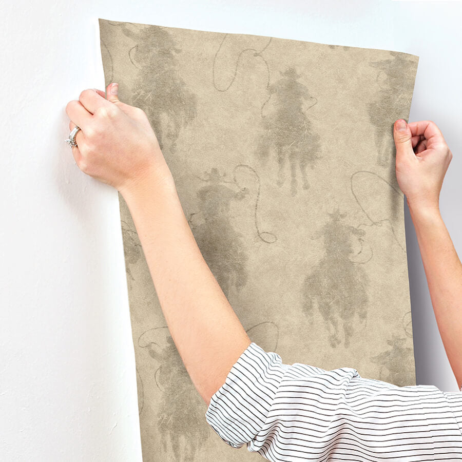 stockman-silhouette-khaki-wallpaper-york-wallcoverings-4142-72640 - York Wallcoverings Wallpaper