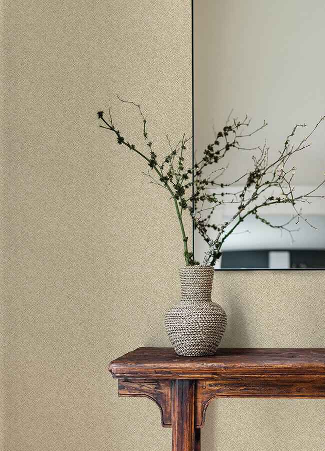 Woven Basket Khaki Wallpaper - York Wallcoverings - 4142-72641 - York Wallcoverings Wallpaper