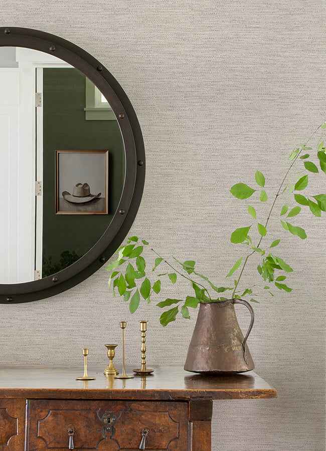 Wool Texture Pewter Wallpaper - York Wallcoverings - 4142-72648 - York Wallcoverings Wallpaper