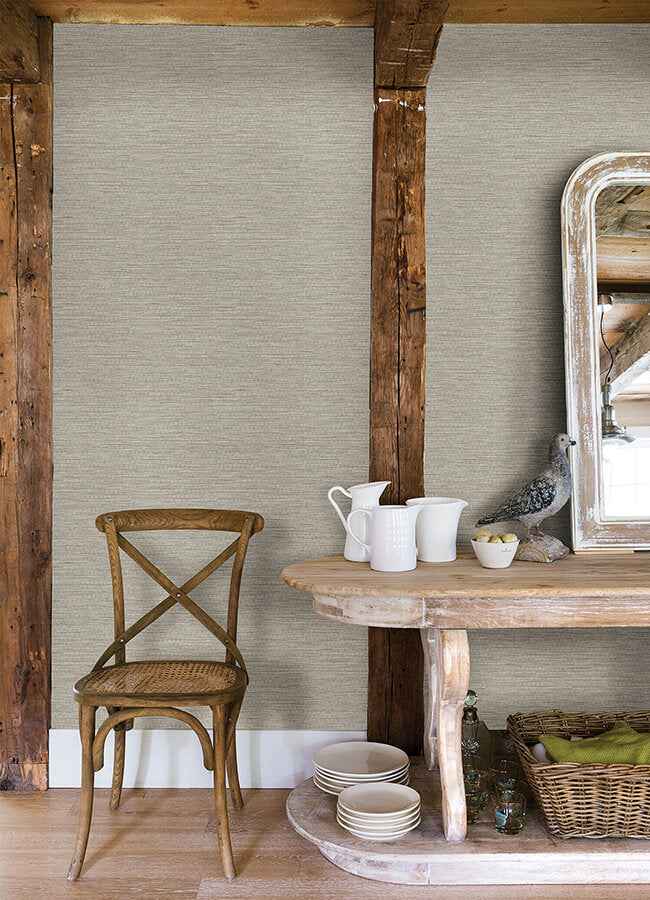 Plaited Grass Grey Wallpaper - York Wallcoverings - 4142-72654 - York Wallcoverings Wallpaper