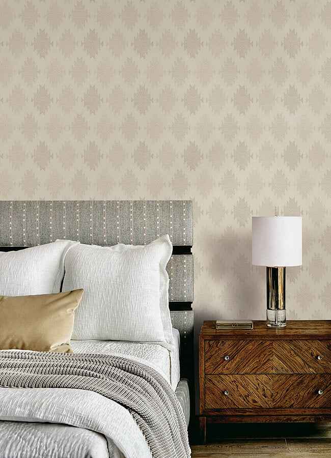 Stitched Heirloom Khaki Wallpaper - York Wallcoverings - 4142-72662 - York Wallcoverings Wallpaper