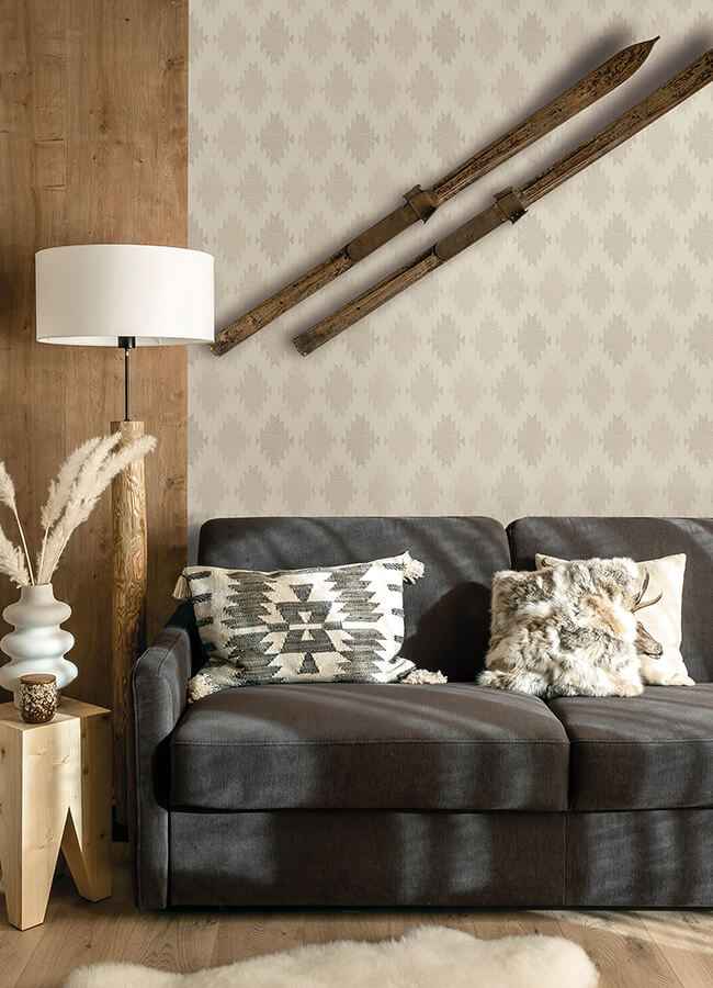 Stitched Heirloom Khaki Wallpaper - York Wallcoverings - 4142-72662 - York Wallcoverings Wallpaper