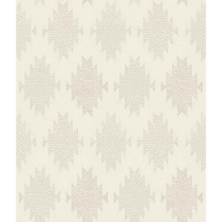 Stitched Heirloom White Wallpaper - York Wallcoverings - 4142-72664 - York Wallcoverings Wallpaper