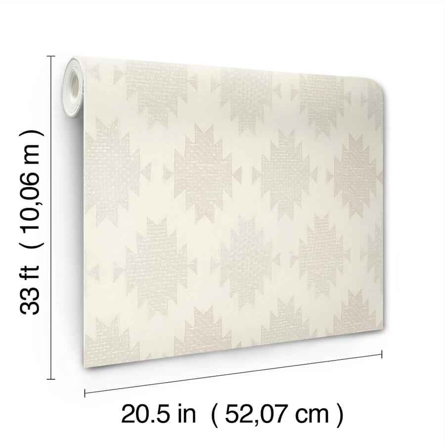 Stitched Heirloom White Wallpaper - York Wallcoverings - 4142-72664 - York Wallcoverings Wallpaper