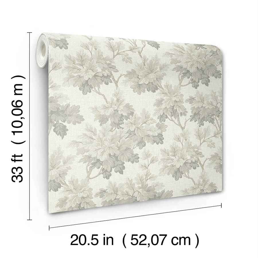 Oakcliff Stone Leaf Trail Wallpaper - York Wallcoverings - AST6357 - York Wallcoverings Wallpaper