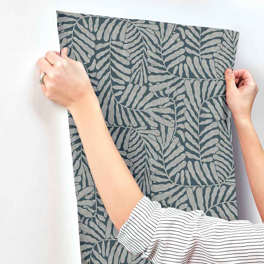 Gabriel Teal Fern Wallpaper - York Wallcoverings - 4155-27312 - York Wallcoverings Wallpaper