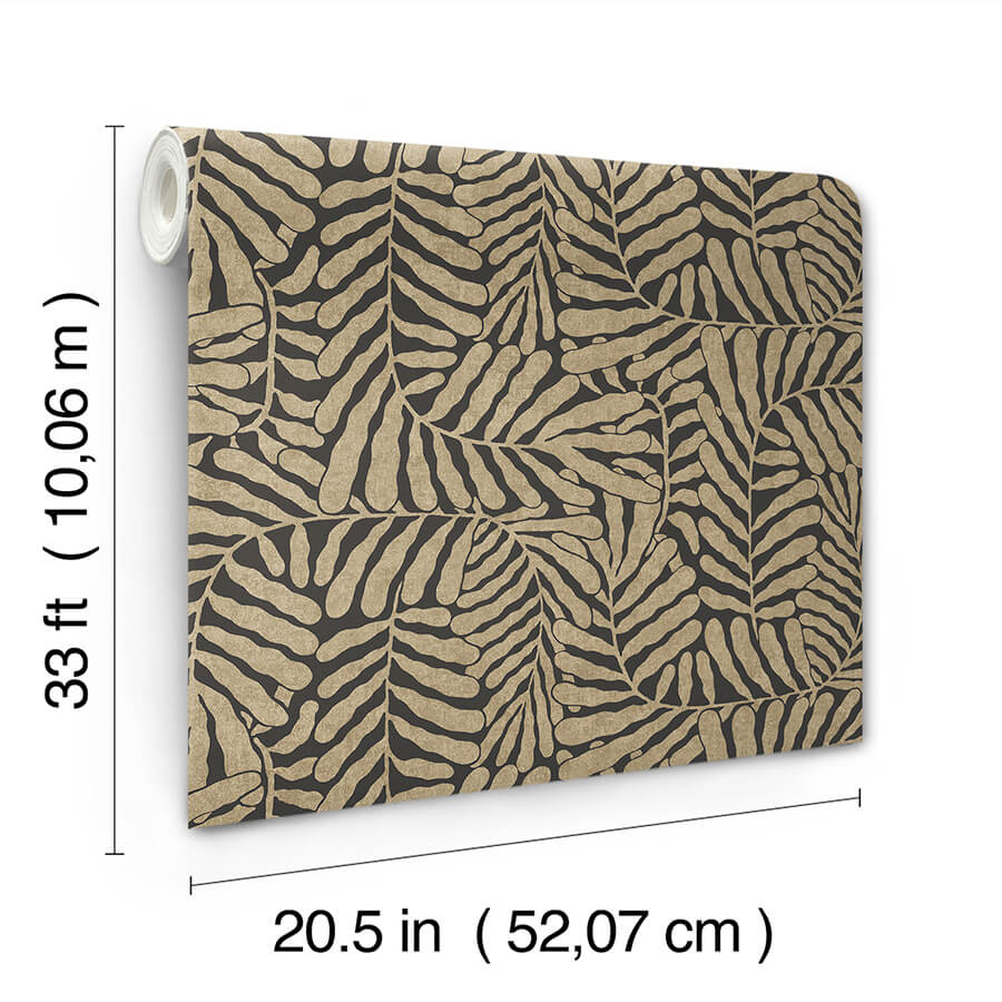gabriel-bronze-fern-wallpaper-york-wallcoverings-4155-27315 - York Wallcoverings Wallpaper