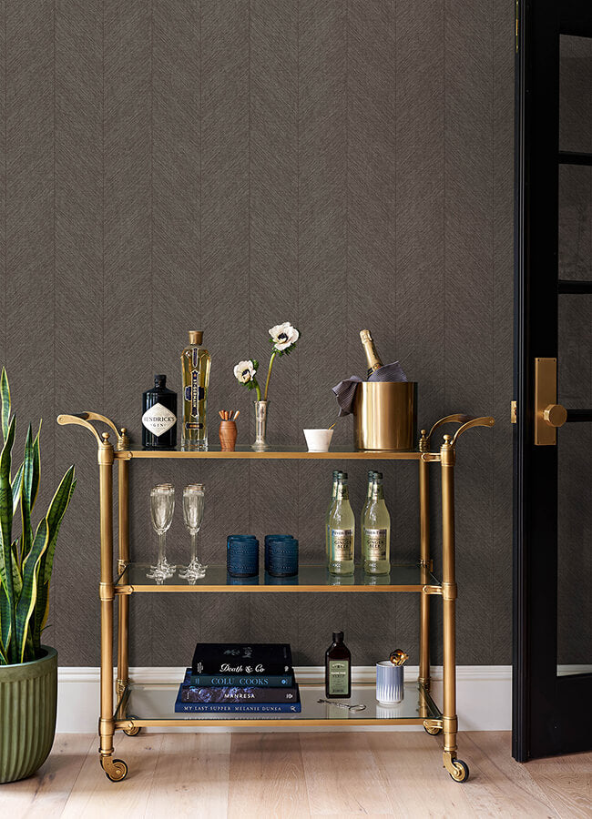 kallam-chocolate-chevron-wallpaper-york-wallcoverings-4155-27318 - York Wallcoverings Wallpaper