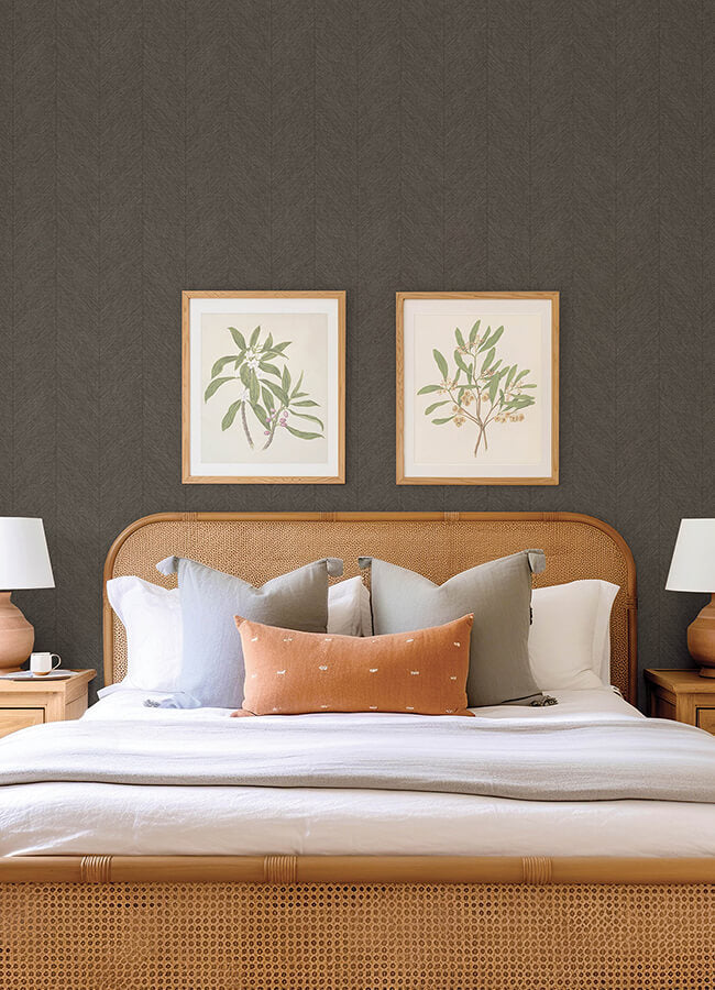 kallam-chocolate-chevron-wallpaper-york-wallcoverings-4155-27318 - York Wallcoverings Papel pintado