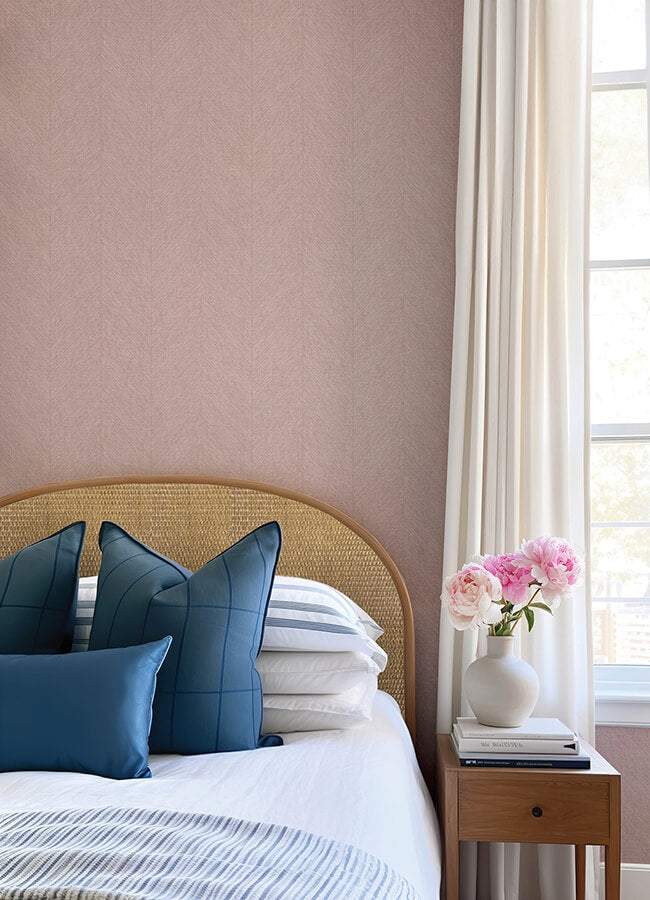 kallam-pink-chevron-wallpaper-york-wallcoverings-4155-27320 - York Wallcoverings Papel pintado