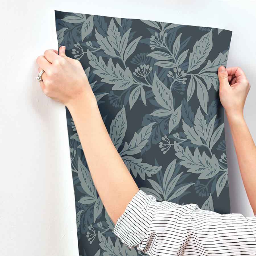 Anita Teal Woodland Floral Wallpaper - York Wallcoverings - 4155-27325 - York Wallcoverings Wallpaper