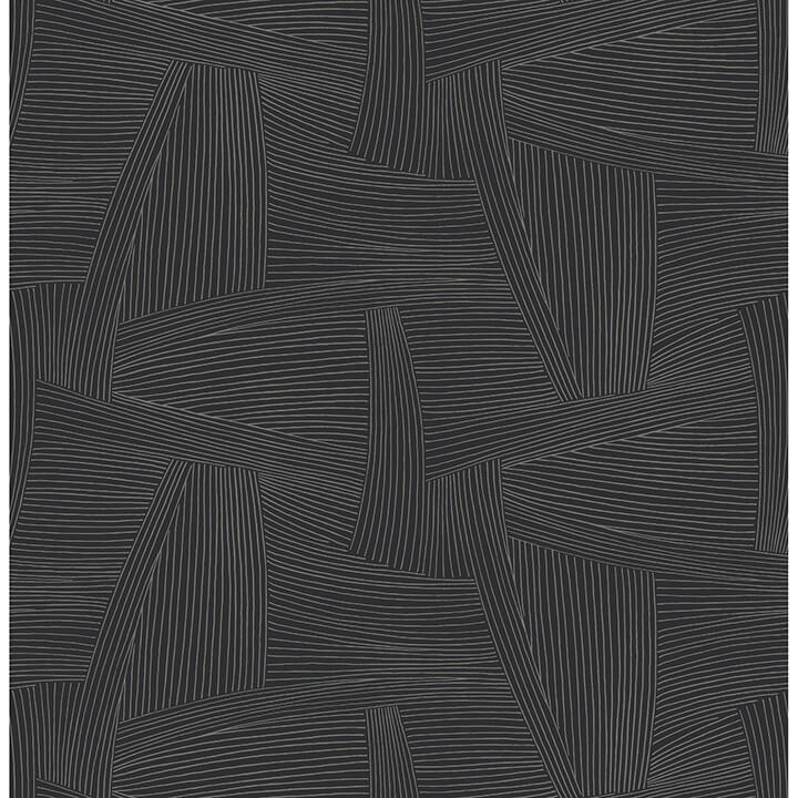 reid-black-woven-geometric-wallpaper-york-wallcoverings-4155-27330 - York Wallcoverings Wallpaper