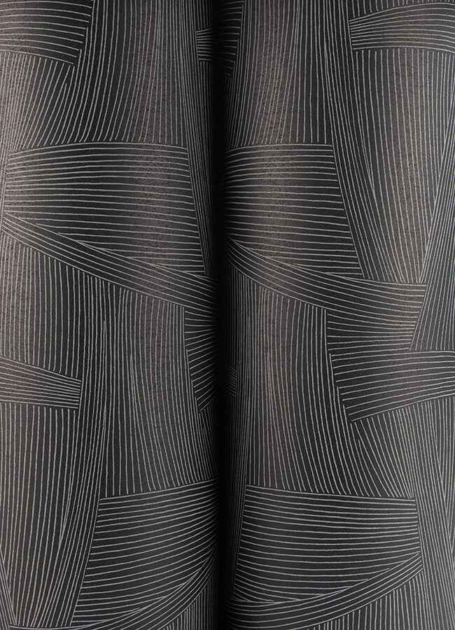 Reid Black Woven Geometric Wallpaper - York Wallcoverings - 4155-27330 - York Wallcoverings Wallpaper