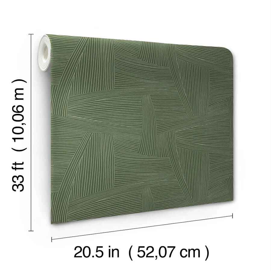 Reid Evergreen Woven Geometric Wallpaper - York Wallcoverings - 4155-27331 - York Wallcoverings Wallpaper