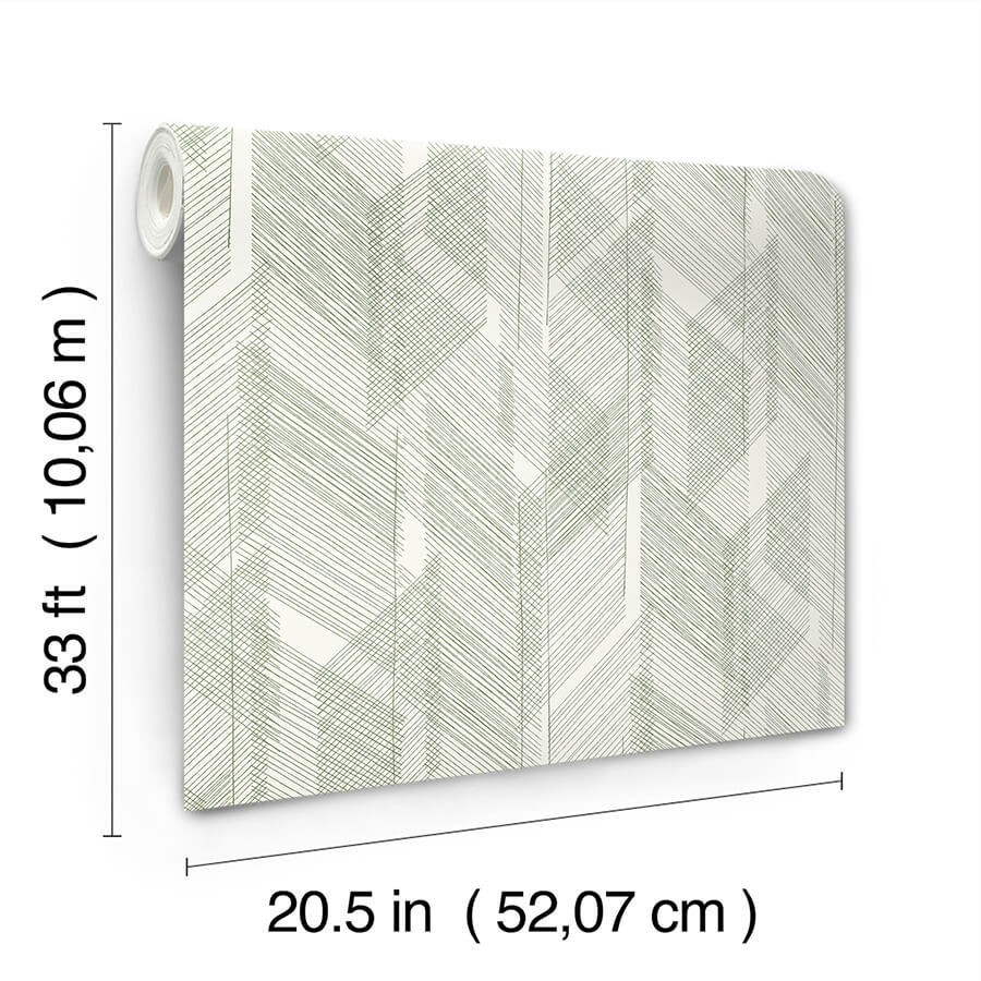 bryant-evergreen-crosshatch-wallpaper-york-wallcoverings-4155-27335 - York Wallcoverings Wallpaper