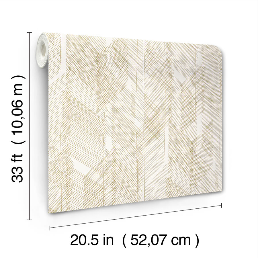bryant-gold-crosshatch-wallpaper-york-wallcoverings-4155-27339 - York Wallcoverings Papel pintado