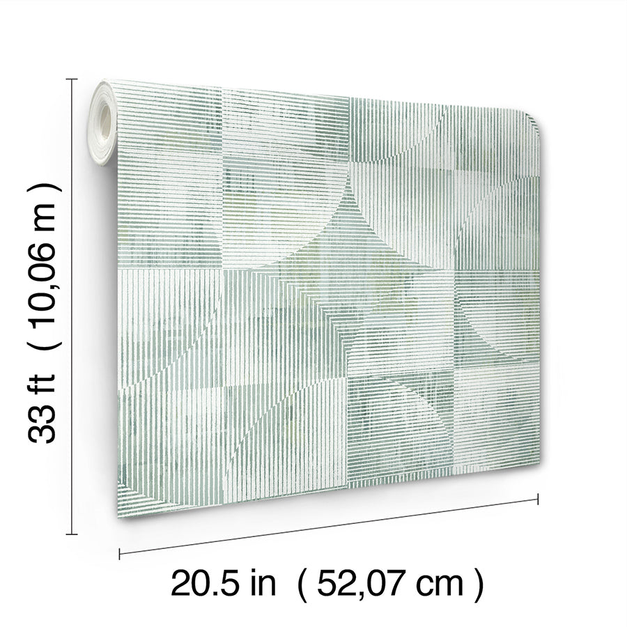 woodbine-sage-abstract-geometric-wallpaper-york-wallcoverings-4155-27340 - York Wallcoverings Papel pintado