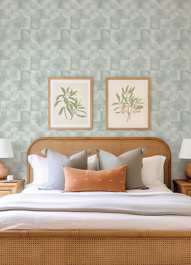 woodbine-sage-abstract-geometric-wallpaper-york-wallcoverings-4155-27340 - York Wallcoverings Papel pintado