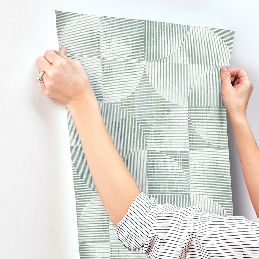 woodbine-sage-abstract-geometric-wallpaper-york-wallcoverings-4155-27340 - York Wallcoverings Papel pintado