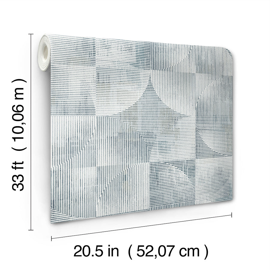woodbine-slate-abstract-geometric-wallpaper-york-wallcoverings-4155-27343 - York Wallcoverings Papel pintado
