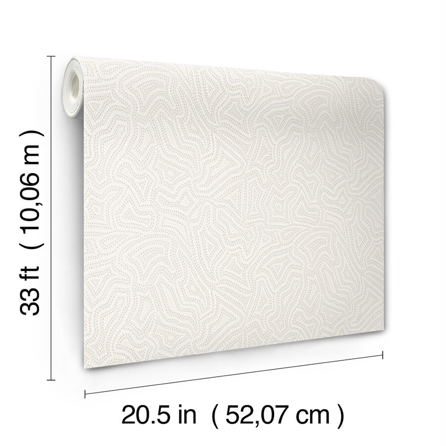 hollenback-ivory-dotted-abstract-wallpaper-york-wallcoverings-4155-27344 - York Wallcoverings Wallpaper