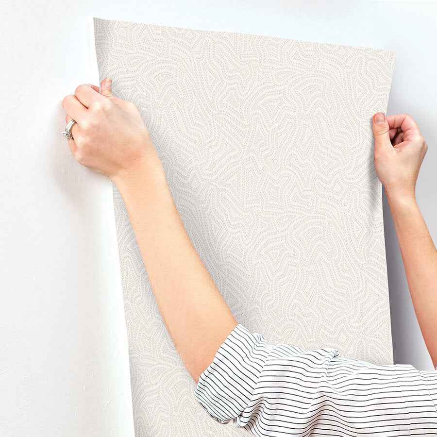 Hollenback Ivory Dotted Abstract Wallpaper - York Wallcoverings - 4155-27344 - York Wallcoverings Wallpaper