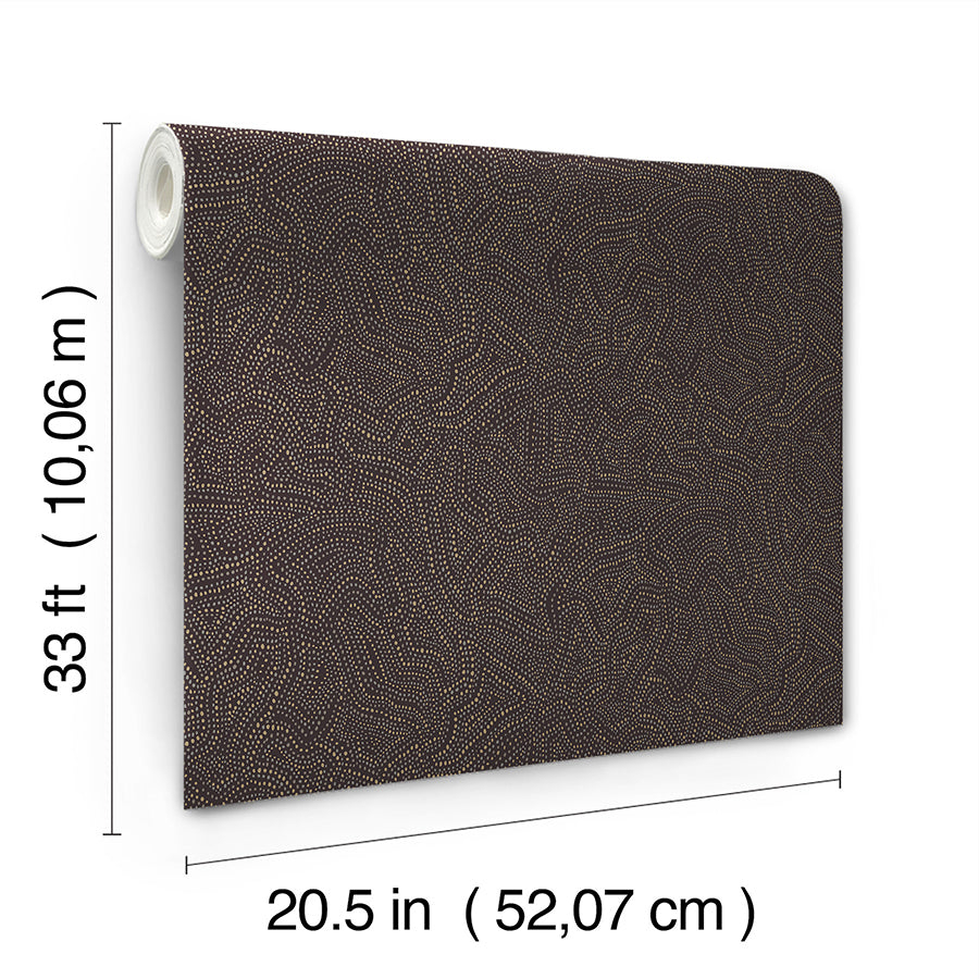 hollenback-black-dotted-abstract-wallpaper-york-wallcoverings-4155-27346 - York Wallpaper Wallpaper