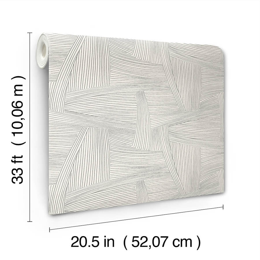 reid-grey-woven-geometric-wallpaper-york-wallcoverings-4155-27353 - York Wallcoverings Wallpaper