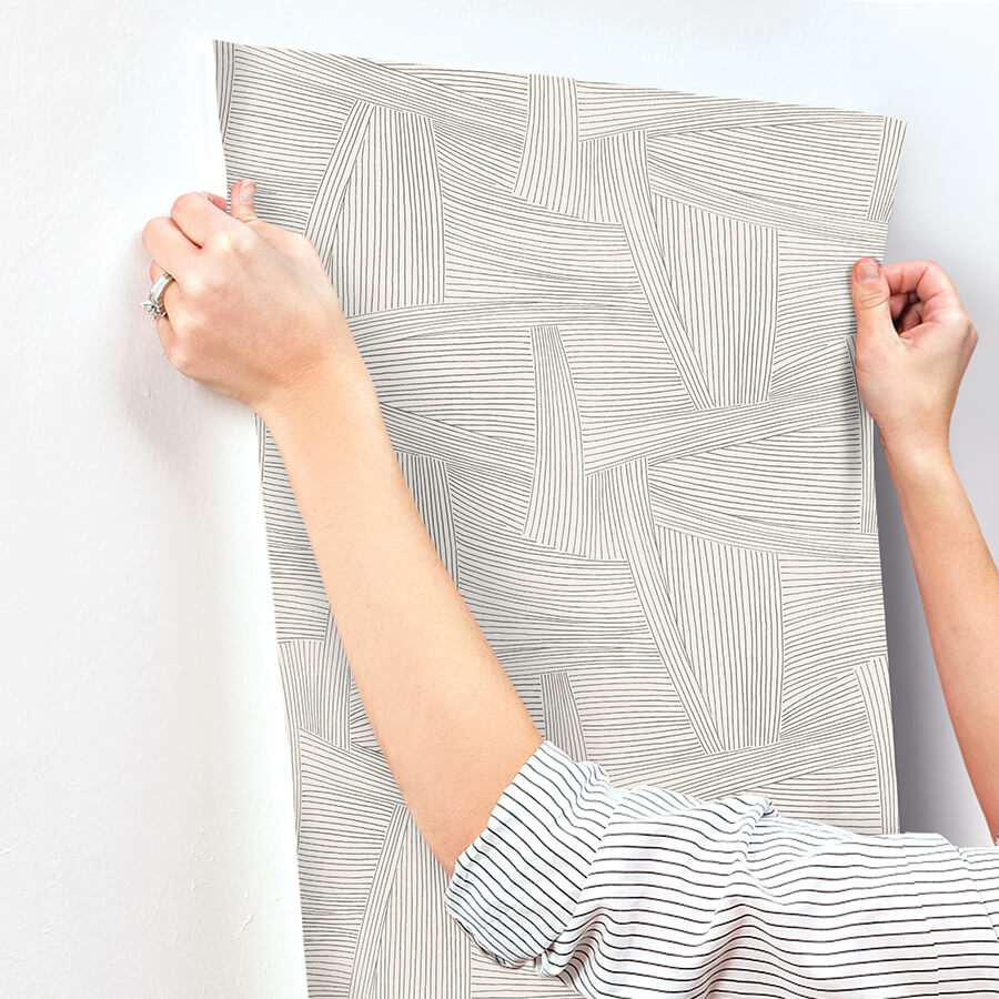 reid-grey-woven-geometric-wallpaper-york-wallcoverings-4155-27353 - York Wallcoverings Wallpaper