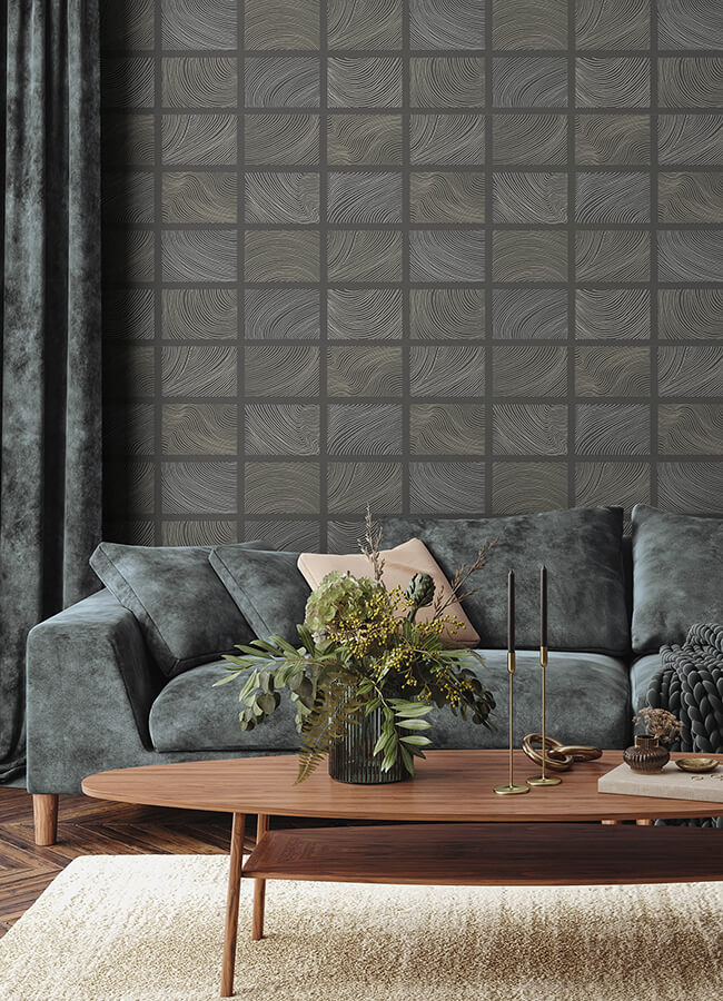bronson-slate-topography-wallpaper-york-wallcoverings-4155-72801 - York Wallcoverings Wallpaper