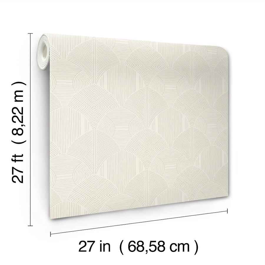 Meyberg Ivory Geometric Wallpaper - York Wallcoverings - 4155-72805 - York Wallcoverings Wallpaper