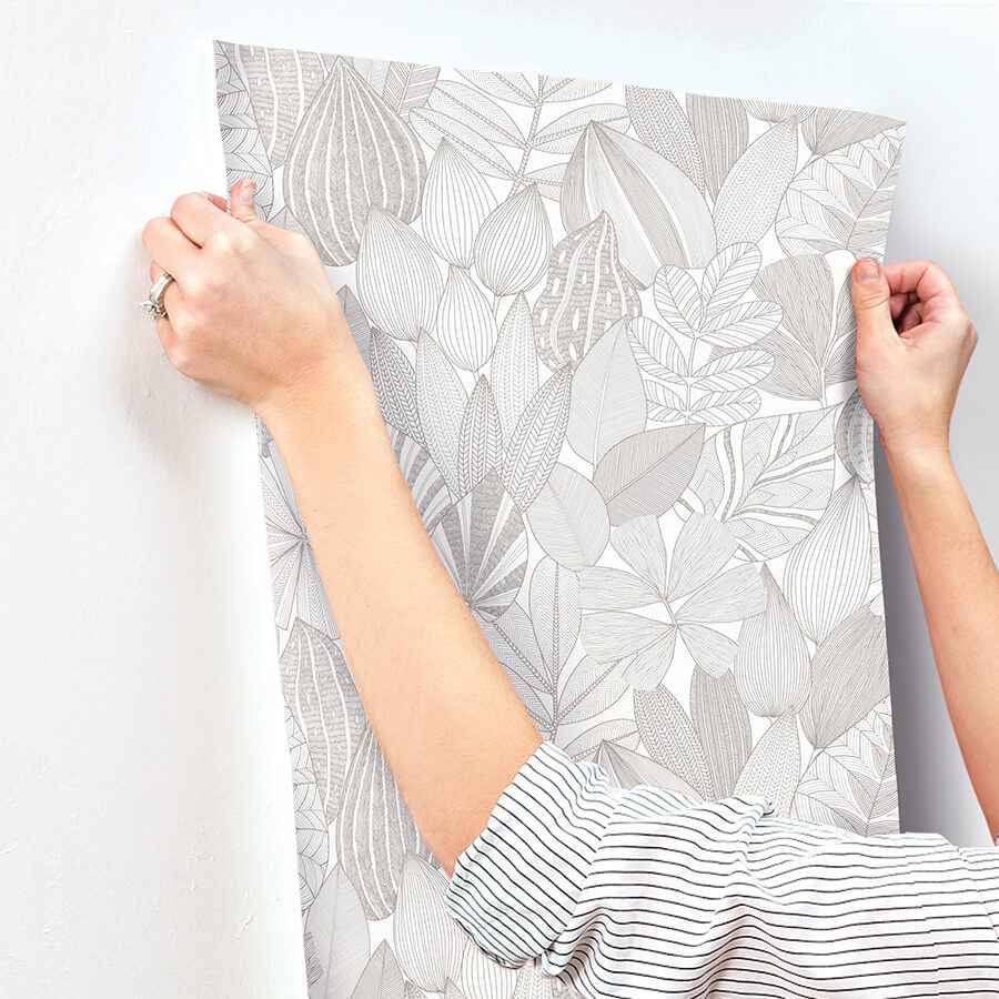 Mathias Grey Botanical Wallpaper - York Wallcoverings - 4155-72809 - York Wallcoverings Wallpaper