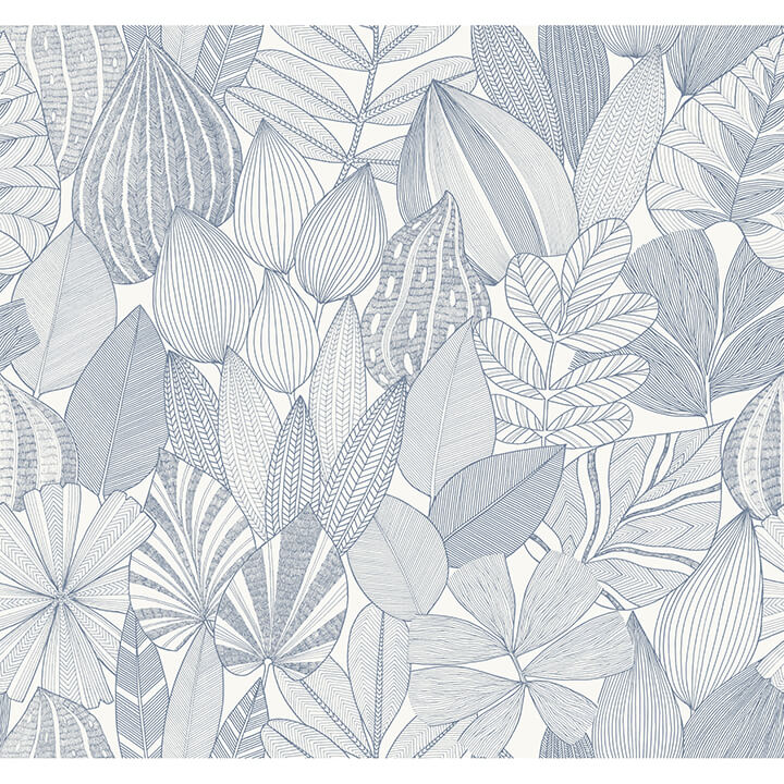 mathias-blue-botanical-wallpaper-york-wallcoverings-4155-72812 - York Wallcoverings Papel pintado