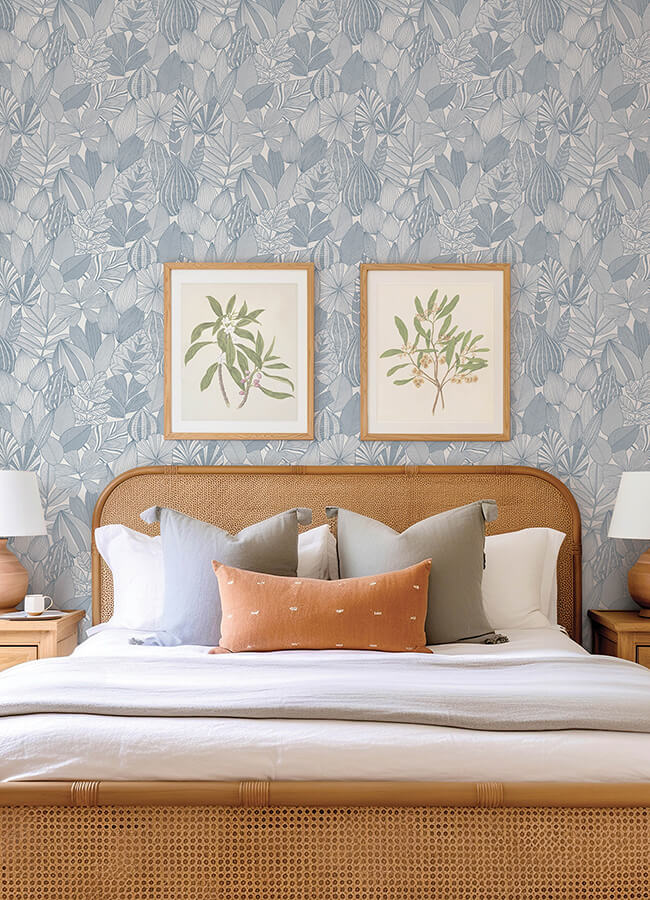 mathias-blue-botanical-wallpaper-york-wallcoverings-4155-72812 - York Wallcoverings Wallpaper